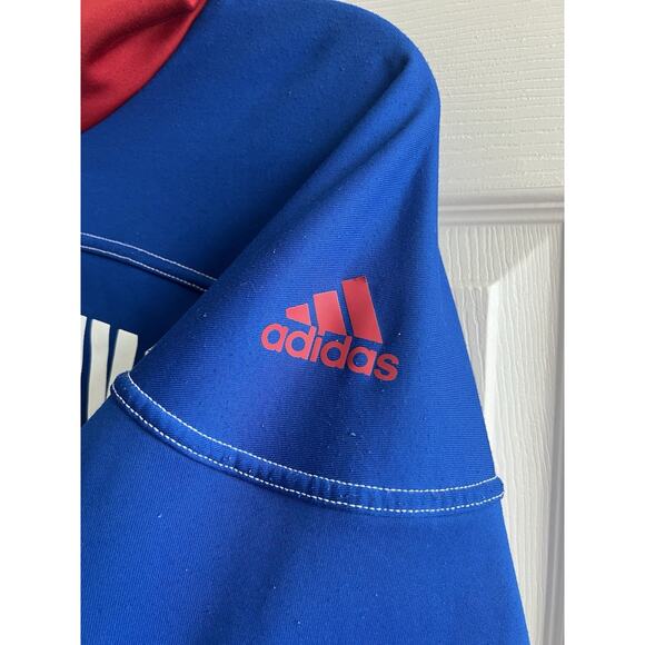 ADIDAS Men’s University Of Kansas KU Jayhawks NCAA Basketball Fleece Hoodie Sz L - Picture 4 of 10